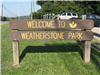 Welcome to Weatherstone Park Sign
