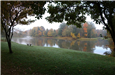 Memorial Park Pond in the Fall