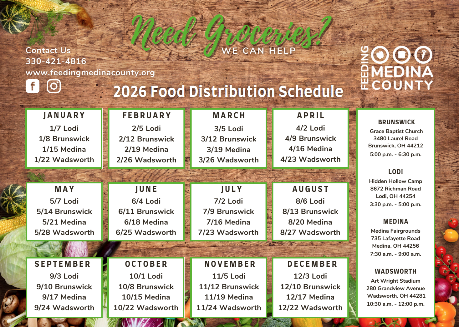 2026 FMC Feeding Medina County Distributions